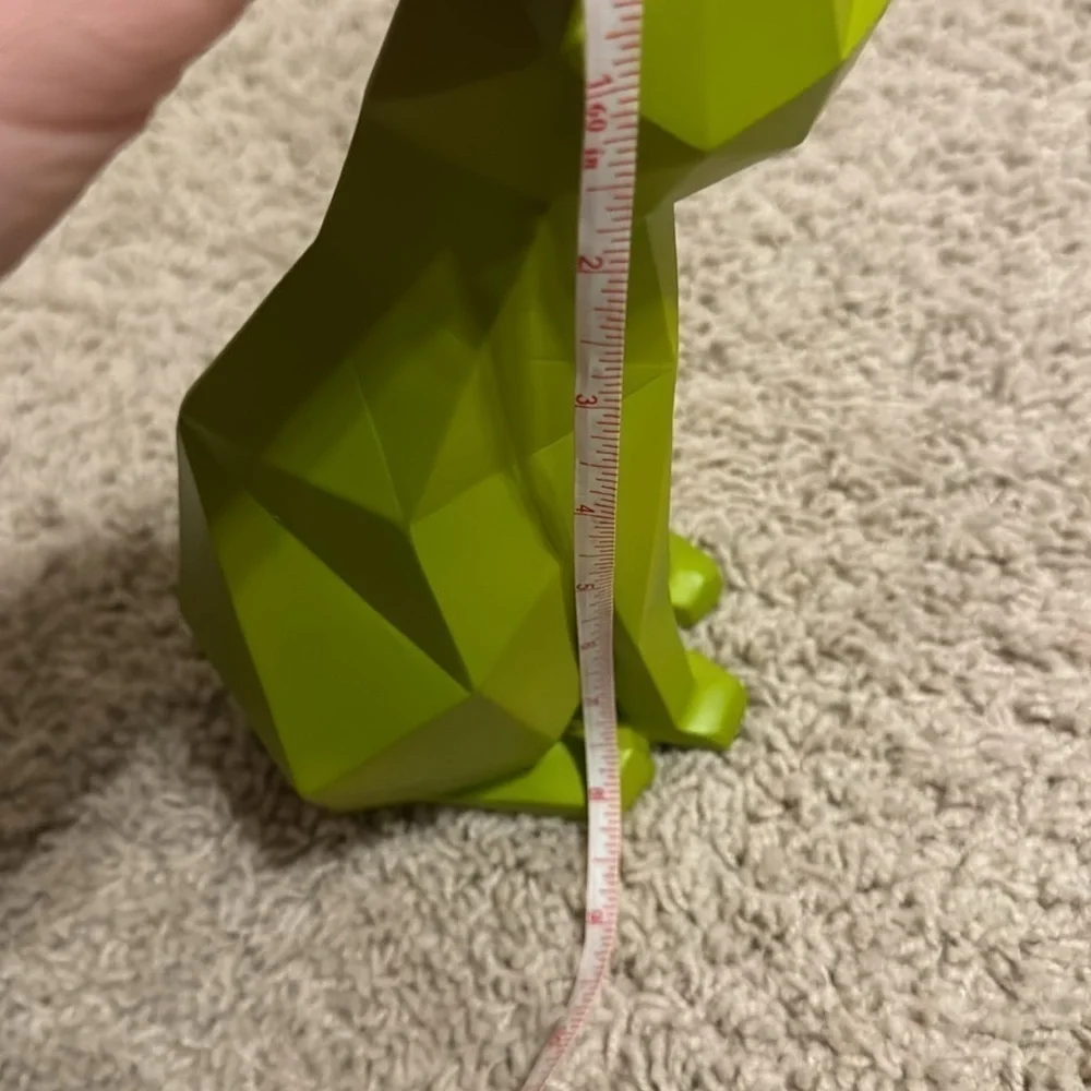 Geometric 3D Green Cat Statue Home Decor Sculpture Animal Figurine